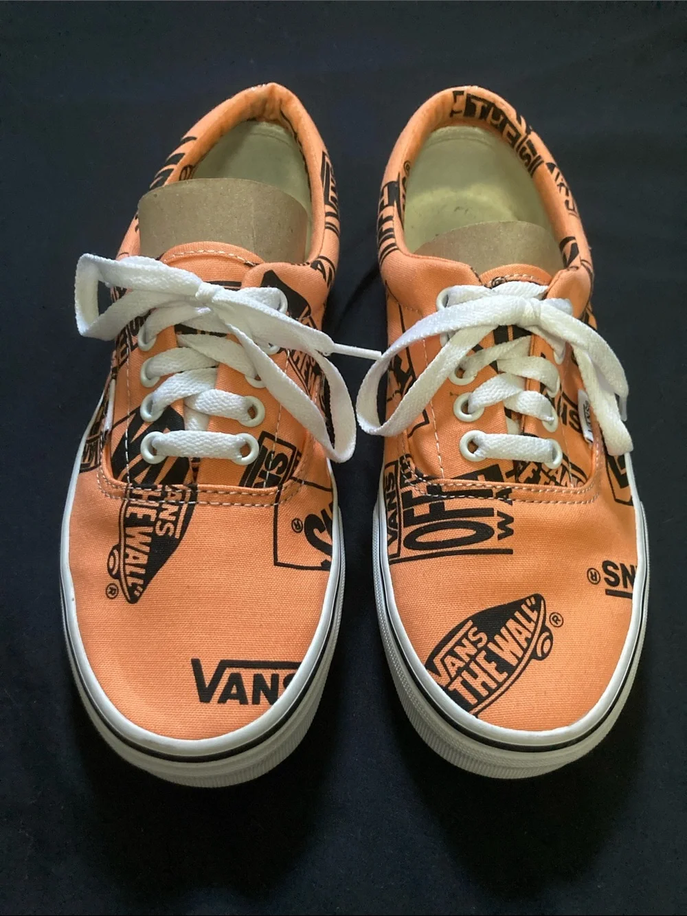 Vans Era Skate Sneakers Off The Wall Orange Logo Low-Top Women 8 Men 6.5